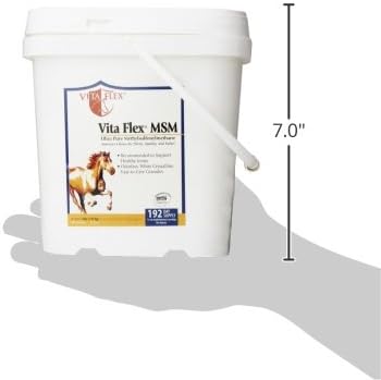 Suplemento articular Ultra Pure Vita Flex para perros, caballos y gatos, 4 libras – Suplemento de MSM, polvo de MSM equino para articulaciones sanas, colágeno y soporte de movilidad, polvo blanco inodoro