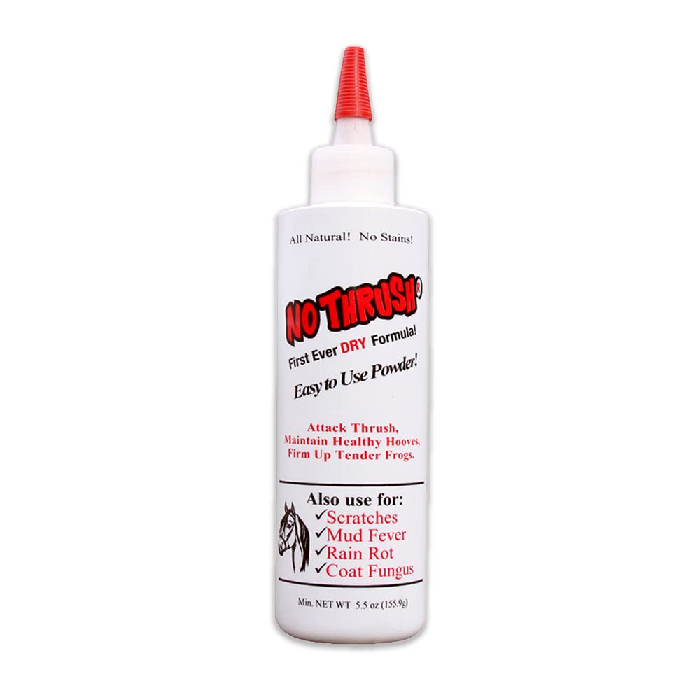 Four Oaks Farm Ventures, No Thrush Dry Powder Treatment for Horses - Wound Care, Scratches, Rain Rot, Mud Fever, Coat Issues - All Natural Ingredients, Non-caustic, Easy to Use Powder Formula (2.5 oz)