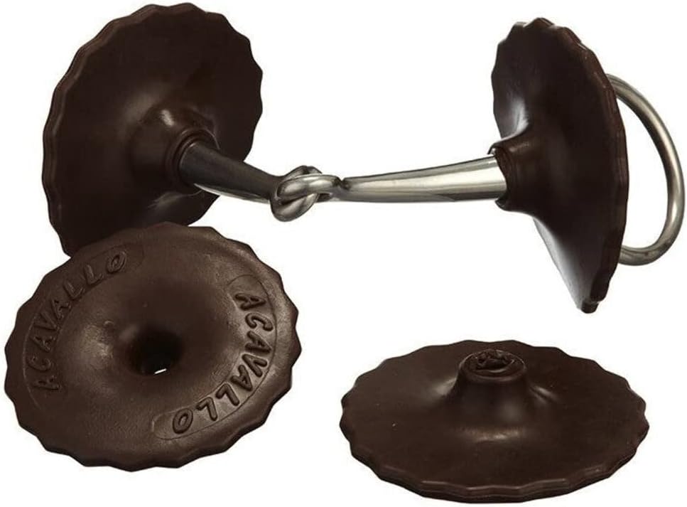 Acavallo Unisex's Black Bit Guards Pair, One Size