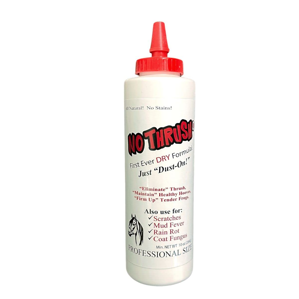 Four Oaks Farm Ventures, No Thrush Dry Powder Treatment for Horses - Wound Care, Scratches, Rain Rot, Mud Fever, Coat Issues - All Natural Ingredients, Non-caustic, Easy to Use Powder Formula (2.5 oz)