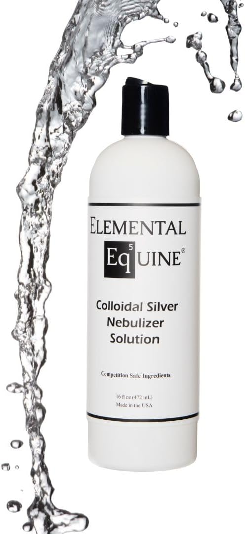 Elemental Equine Colloidal Silver Nebulizer Solution 16oz for Horses