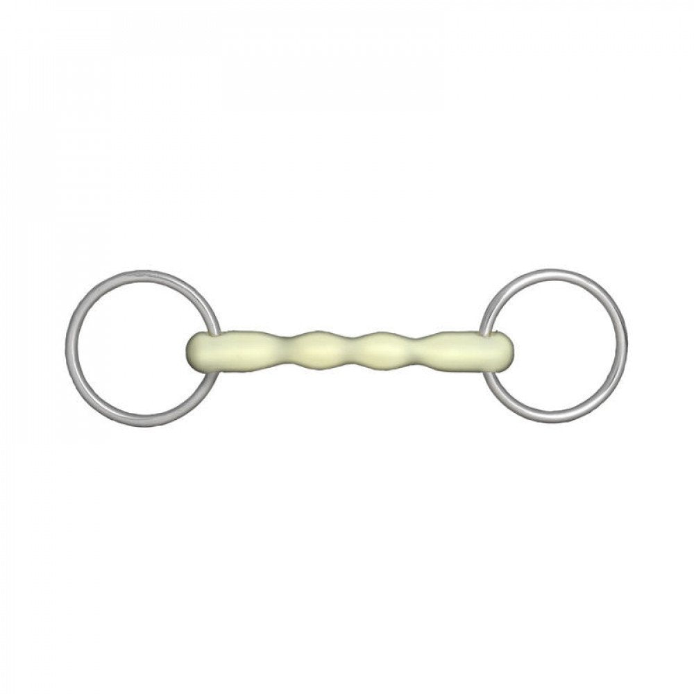 HORZE Apple Flavor Mullen Mouth Loose Ring Snaffle Bit