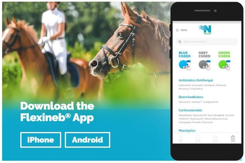 E3 Equine Nebulizer – Portable Silent Vapor Delivery System for Horses with AMT Auto Tuning, Dry Cup Detection, 6‑Hr Battery, App Support & Grooming Box Kit, Horse Size