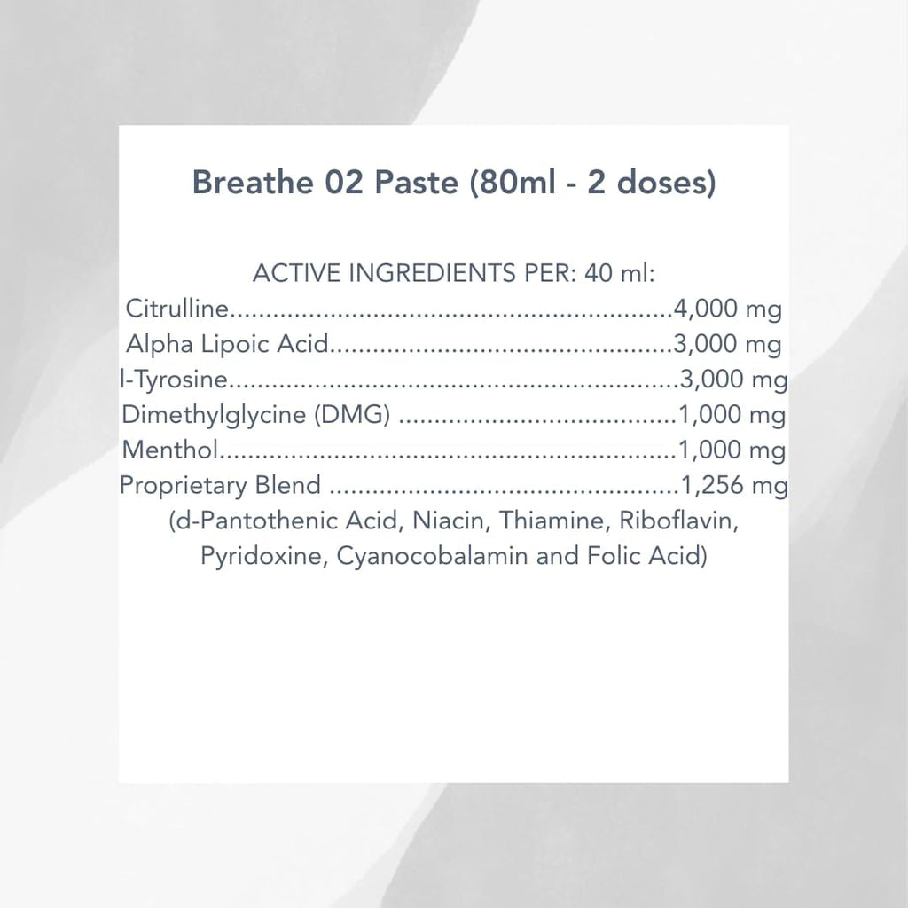 MVP Breathe O'2 Pasta (2 dosis) Pasta pre-carrera para apoyar la función pulmonar/respiratoria y la recuperación en caballos
