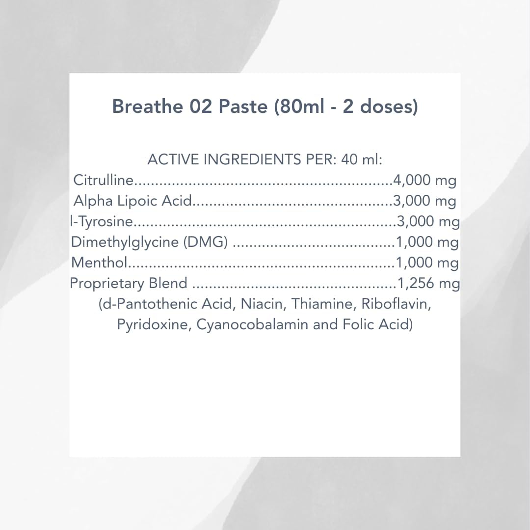 MVP Breathe O'2 Pasta (2 dosis) Pasta pre-carrera para apoyar la función pulmonar/respiratoria y la recuperación en caballos