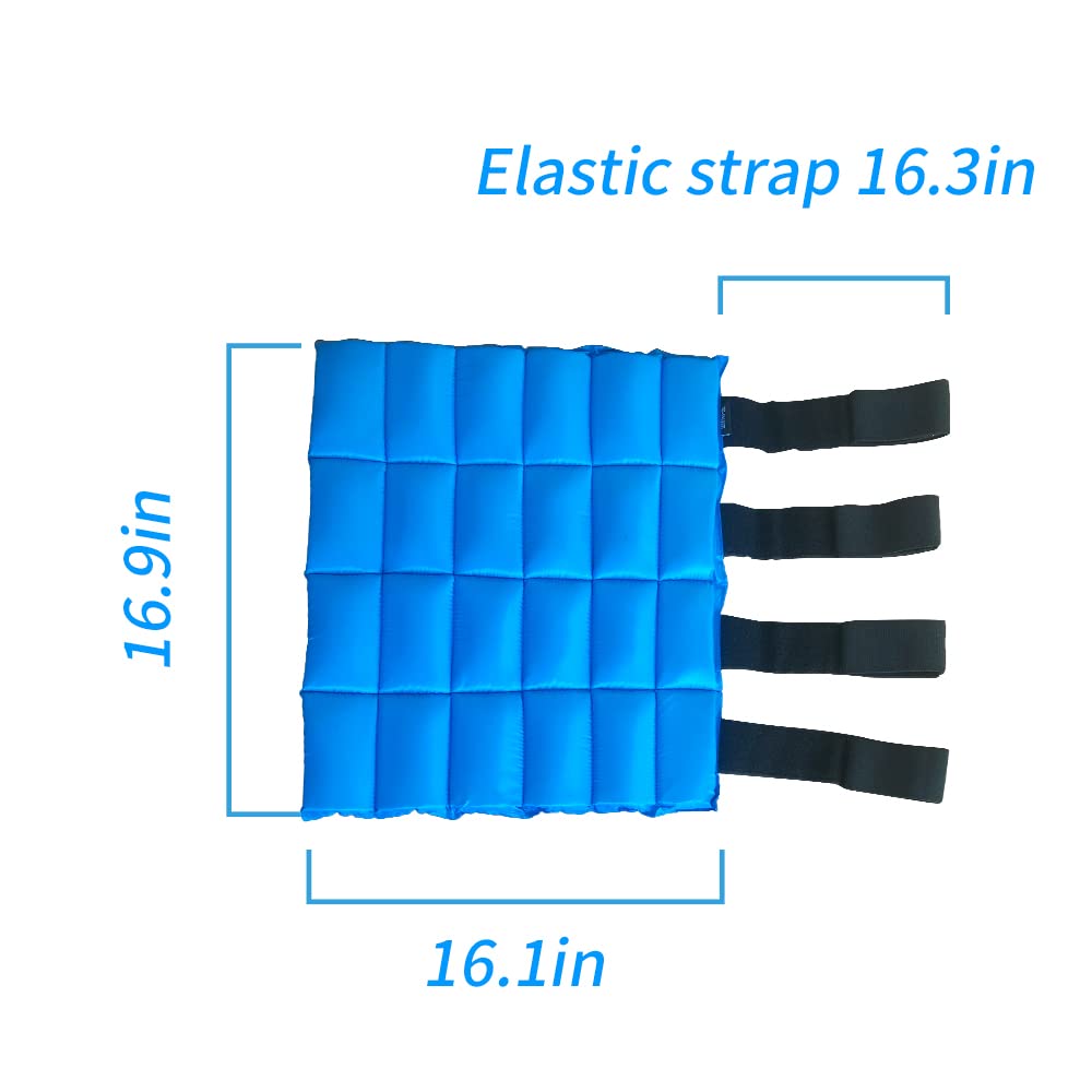 Horse Ice Boots 2-Pack - Reusable Gel Cold Therapy Pack for Swelling & Pain Relief, Cooling Wraps for Hock, Knee, Ankle, Hoof, Adjustable Fit for Horses, Ponies, Drafts, Durable, Leak-Resistant (Blue)