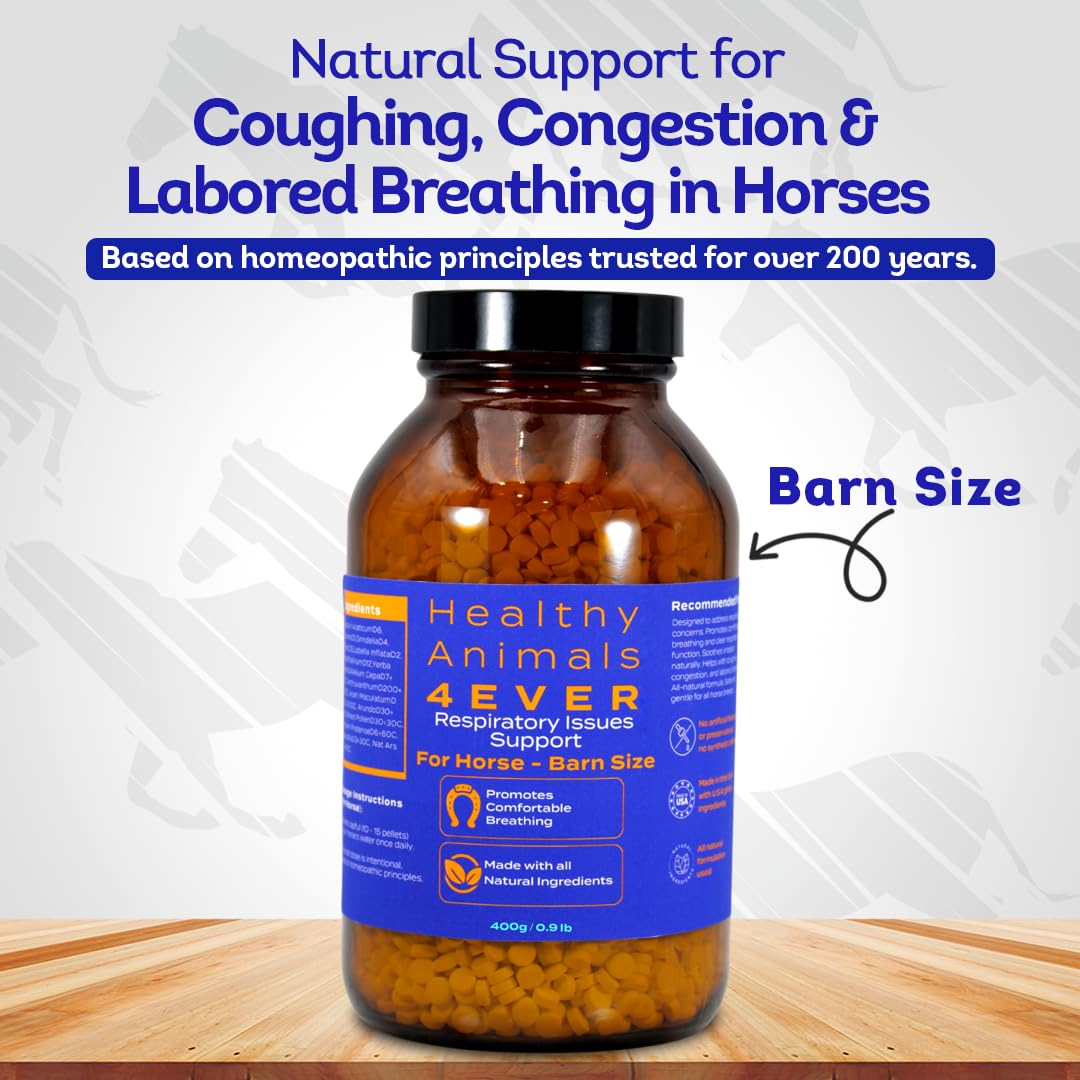 HA4E - Horse Respiratory Issues Support - Helps Prevent Heaves, Allergies & Infections – Highly Effective, Natural Homeopathic Supplement - 300 Tablets
