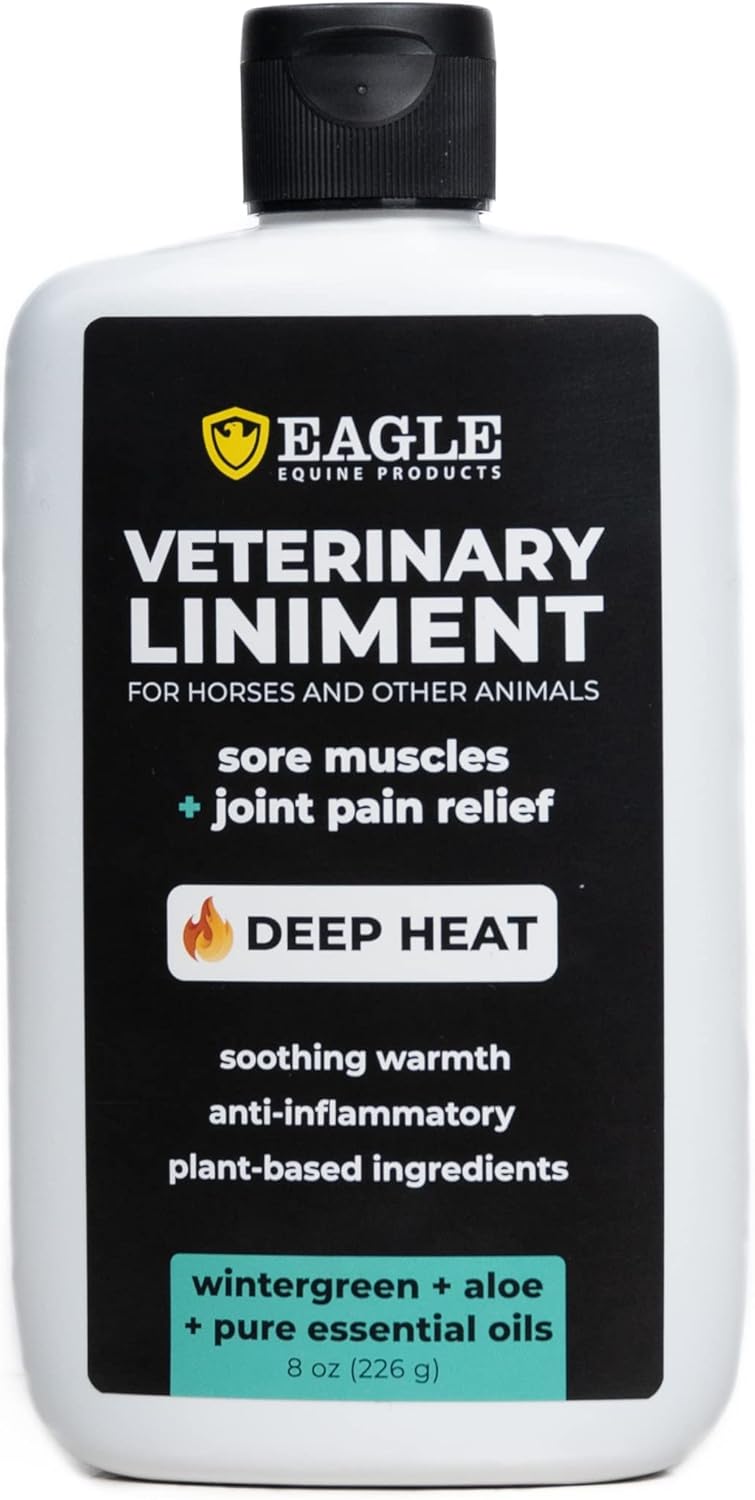 Gel Linimento Veterinario para Caballos | Bálsamo para Músculos Adoloridos | Calor Suavizante, Hecho con Ingredientes a Base de Plantas | Fórmula Nueva y Mejorada