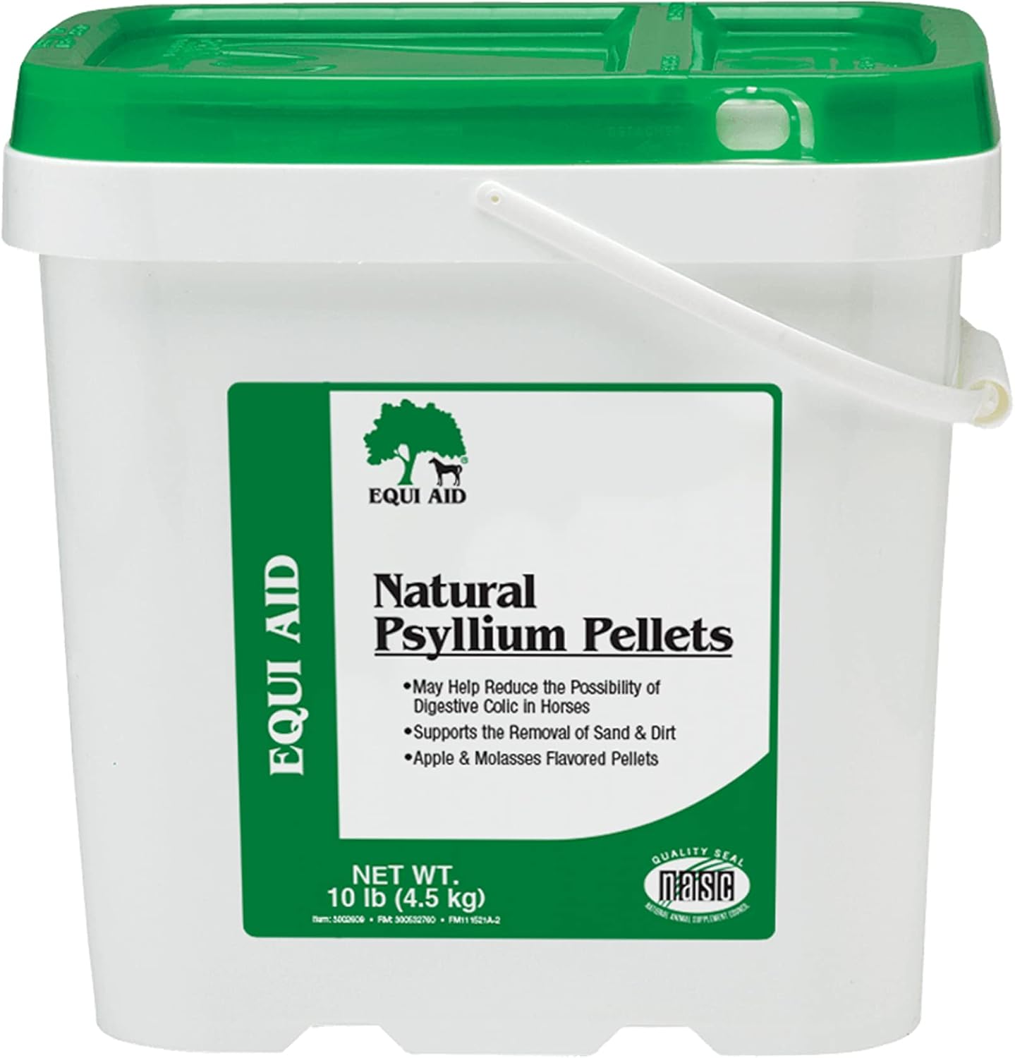 Farnam Equi Aid Natural Horse Psyllium Pellets, Supports Removal of Sand & Dirt From Ventral Colon, Horse Digestion Support, Fiber Supplement, Apple/Molasses, 20 lb