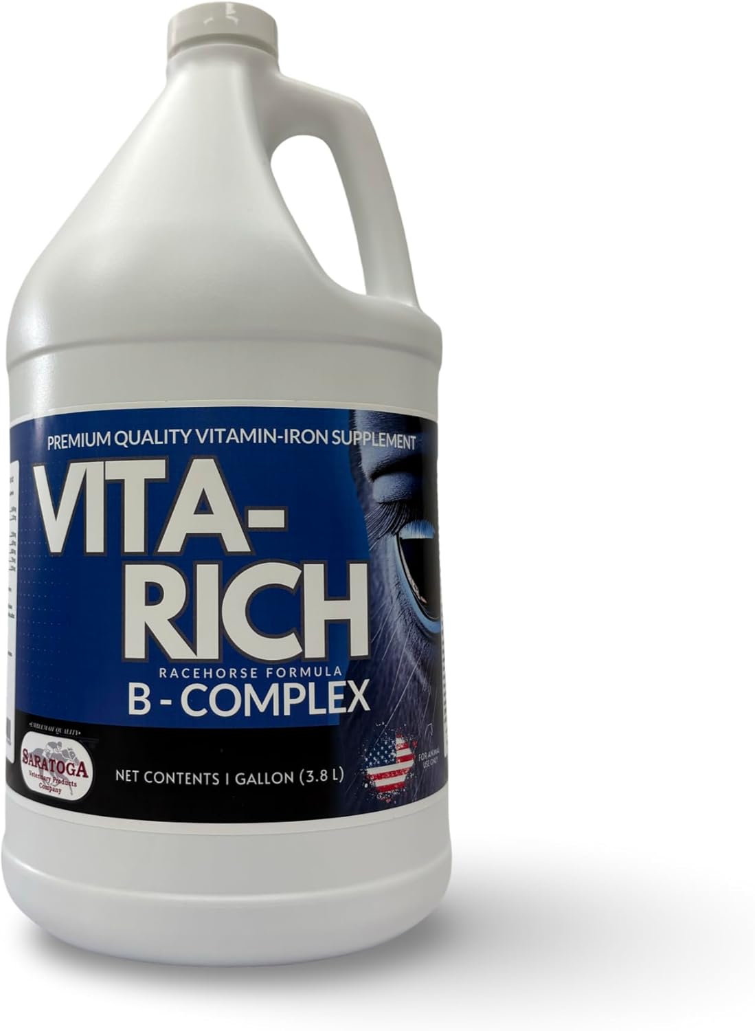 VITA-Rich B-Complex for Horses – High-Potency Vitamin & Iron Supplement for Energy, Appetite & Performance – 1 Gallon