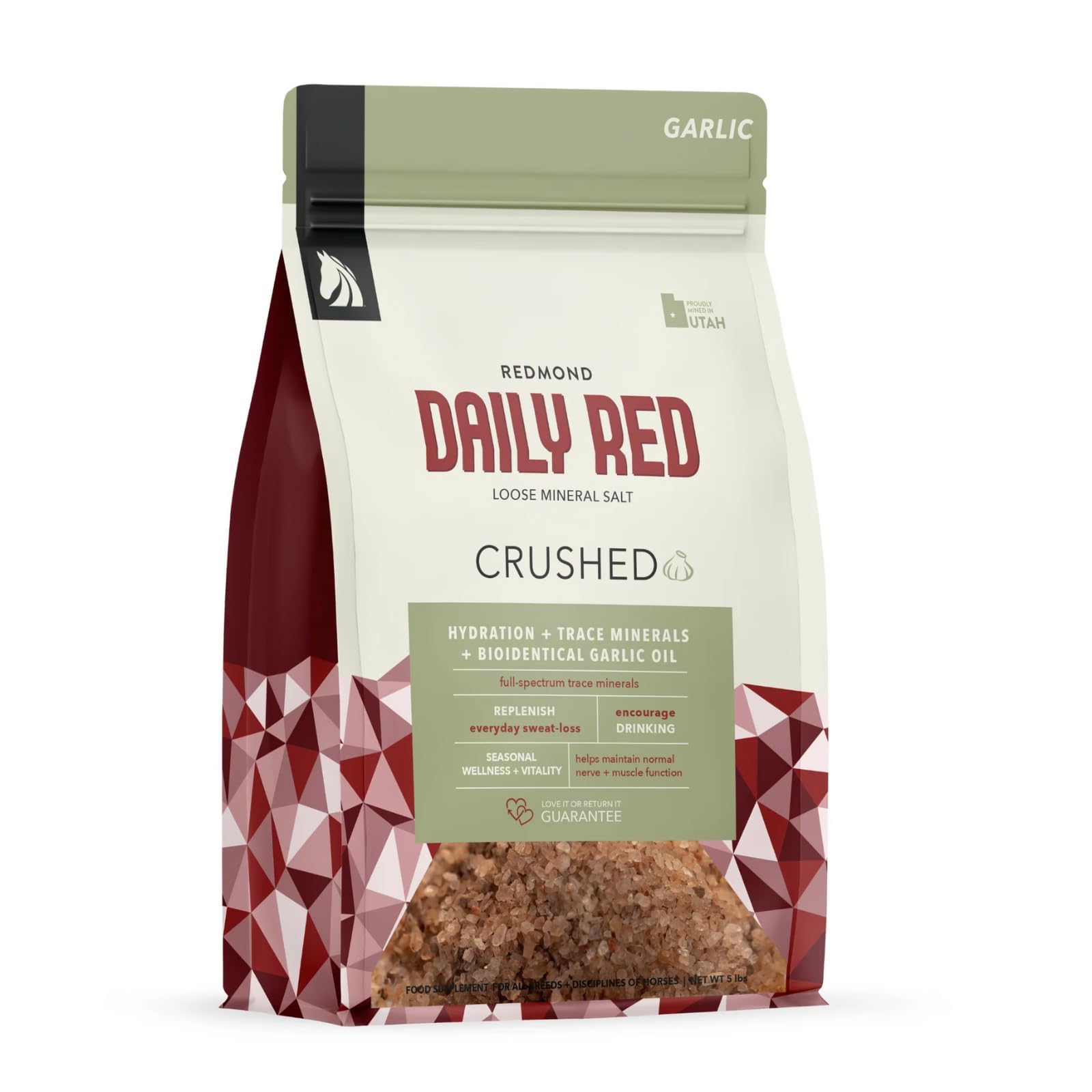 REDMOND Rock Crushed Loose Mineral Salt Electrolyte Supplement for Horses (25 LBS)