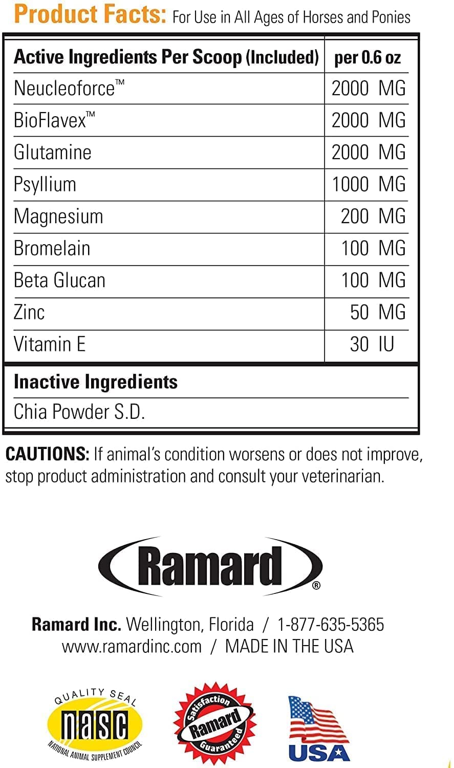 Ramard Total Calm and Focus for Horses Supplement - Magnesium & Calming Formula for Horse Show, Training, Performance Mental Alertness Without Drowsiness, Show Safe, Equine Supplies 1oz Syringe 3Packs