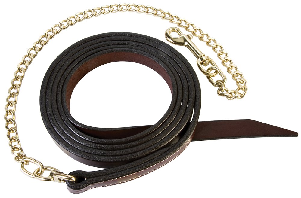 Weaver Leather Single-Ply Horse Lead Features Brass Plated Chain