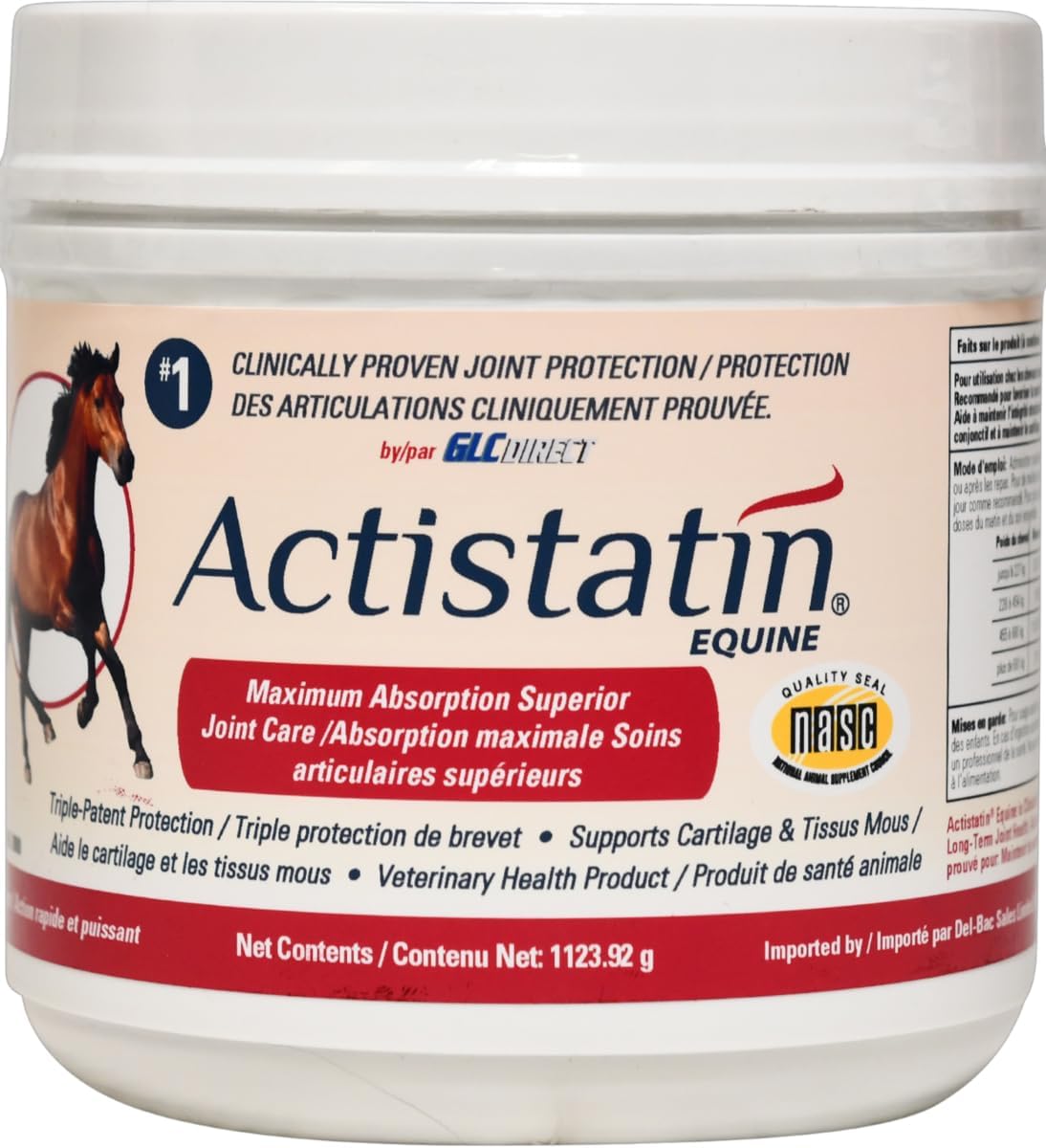 Actistatin Equine Powder, 2.05 lbs – Clinically-Proven Veterinary Joint Support Supplement for Horses: Glucosamine, Chondroitin, Manganese – Supports Joints, Cartilage, Soft Tissue & Ligaments