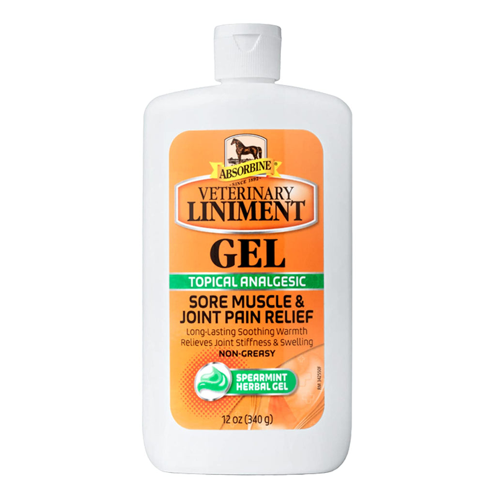 Absorbine Linimento Veterinario Analgésico Tópico Alivio del Dolor Muscular y Artrítico Linimento Rubefaciente, Gel de 340 gramos