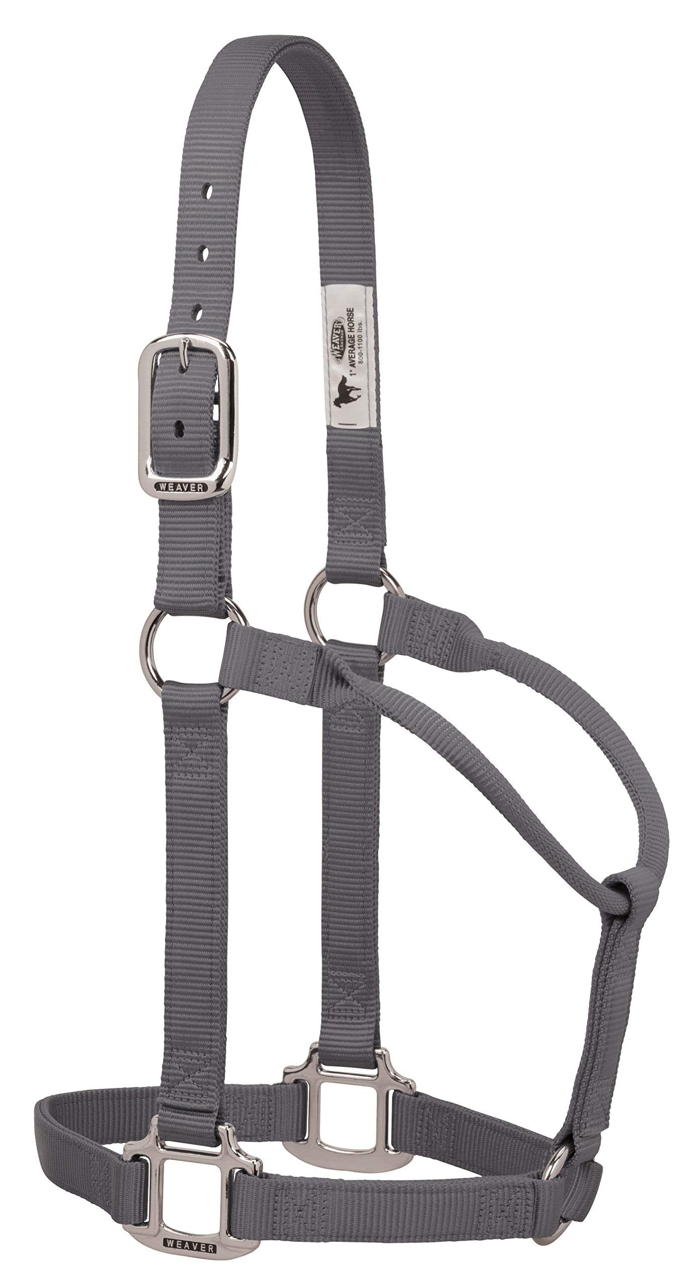 Weaver Leather Original Non-Adjustable Nylon Halter with Chrome Plated Hardware