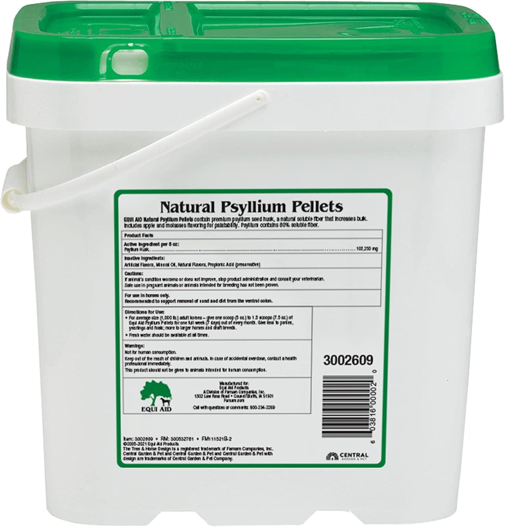 Farnam Equi Aid Gránulos naturales de psyllium para caballos, ayuda a la eliminación de arena y tierra del colon ventral, apoyo a la digestión del caballo, suplemento de fibra, manzana/melaza, 20 lb