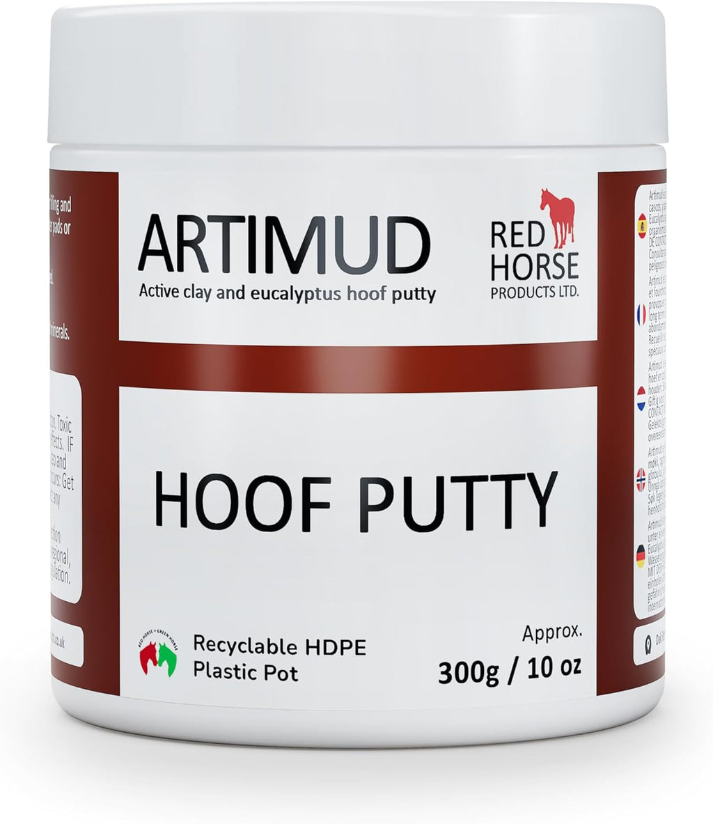 Artimud - Tratamiento para Hongos en el Casco de Caballos 10 oz (300g) | Arcilla de Eucalipto para Cascos de Caballos | Protección para Ranillas y Suelas Equinas | Productos Red Horse | Barro Natural para Cascos | No Cáustico | Para Todos los Équidos