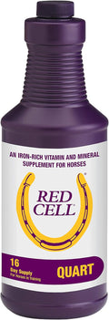 Horse Health Red Cell, Liquid Vitamin-Iron-Mineral Supplement for Horses, Helps Fill Important Nutritional Gaps in Horse's Diet, 1 Qt., 32 Oz., 16-Day Supply