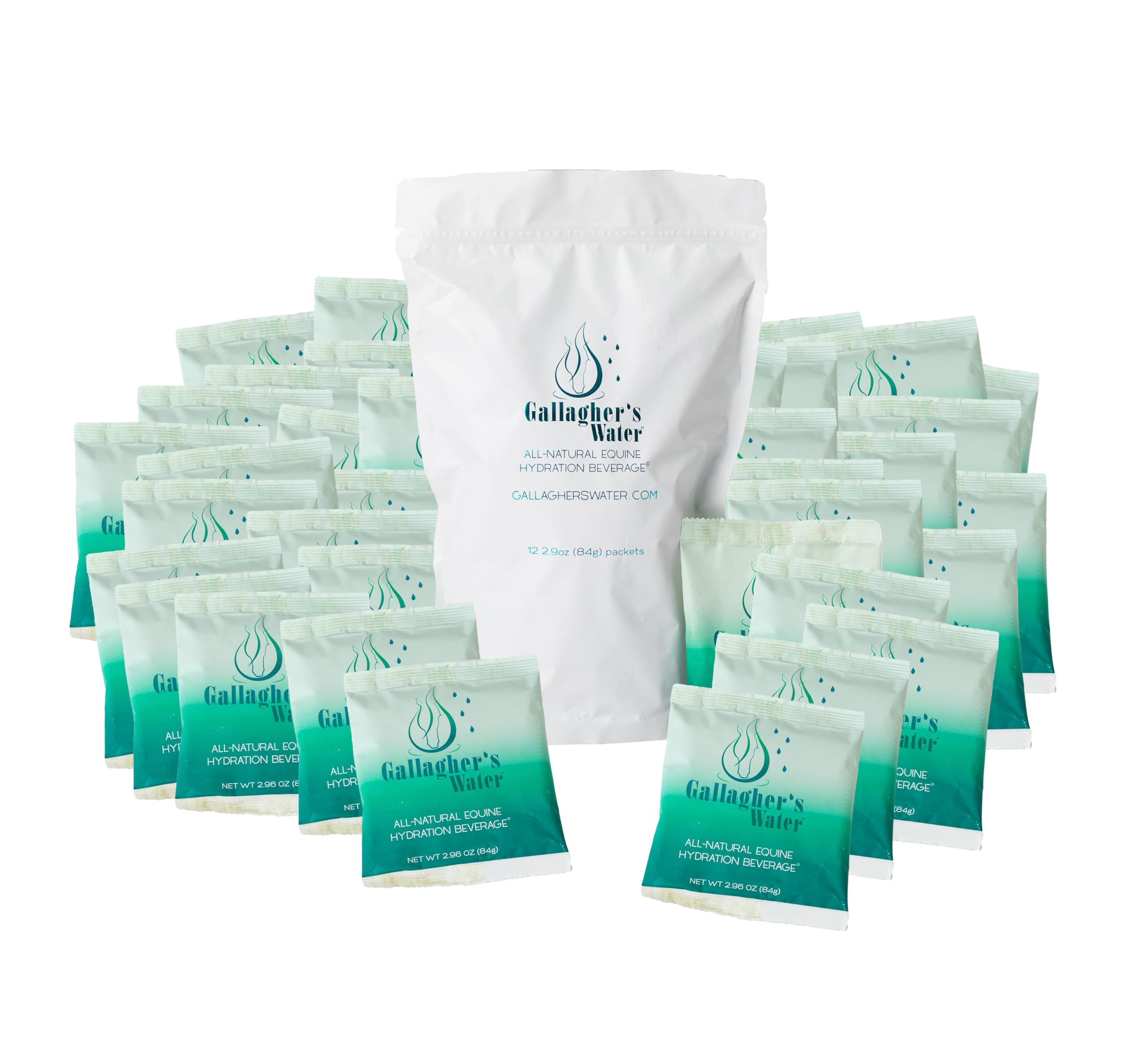 GALLAGHER'S WATER 2 Pack All-Natural Equine Hydration Treat - Enhancement Powder Mix Horse Drink Treat to Help Encourage to Drink Water - Made with All Natural Ingredients, FEI Compliant