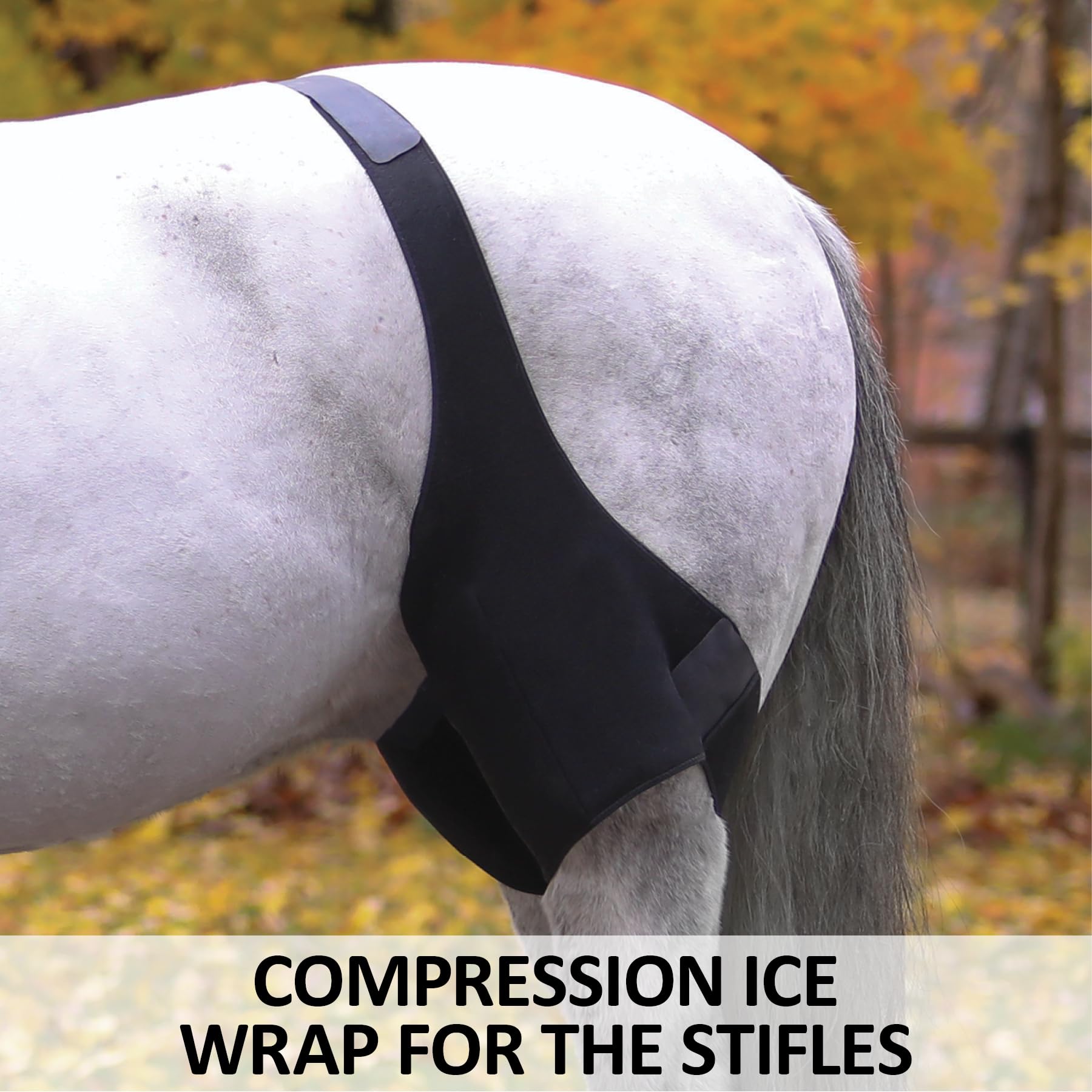 Dura-Tech Stifle Ice Wraps for Horses | Comprehensive Equine Relief | Optimal Compression & Comfort | Reusable Gel Inserts | Essential for Training & Arthritis
