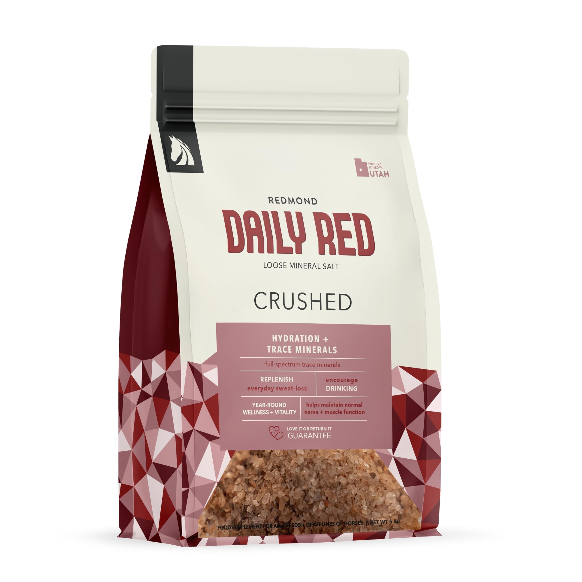 REDMOND Rock Crushed Loose Mineral Salt Electrolyte Supplement for Horses (25 LBS)