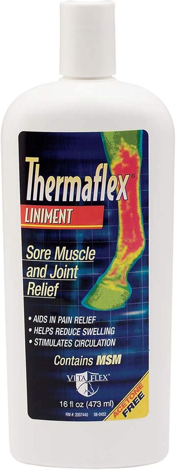 Vita Flex Thermaflex Liniment Gel for Sore Muscles and Joint Relief in Horses 12 Fluid Ounces