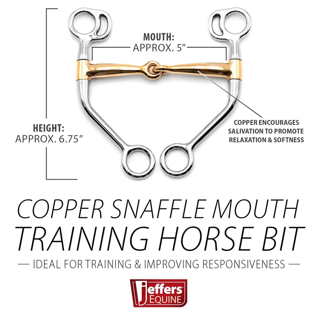 Bocados para caballo Jeffers Equine, equipo de entrenamiento duradero para caballos, equipo de equitación western, accesorios ecuestres