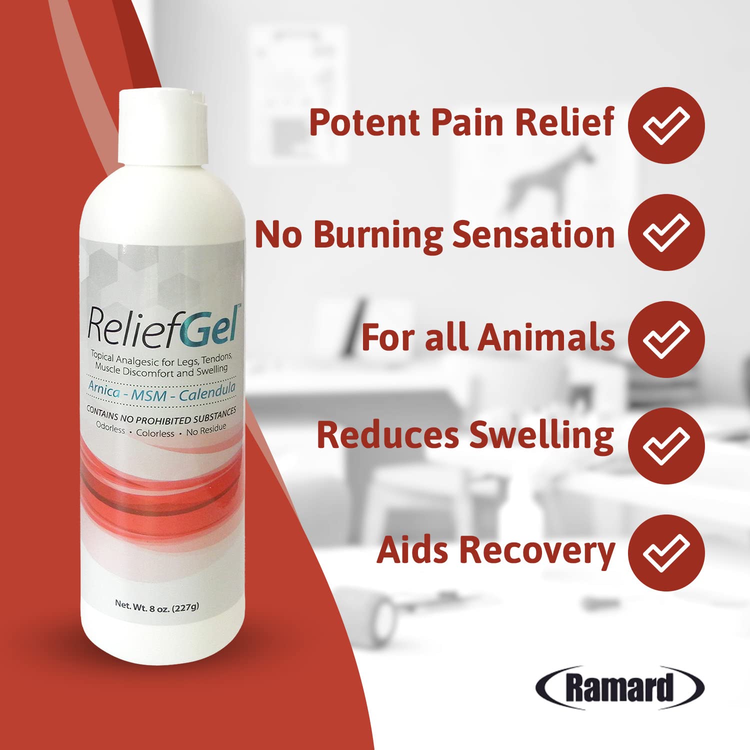 Ramard Relief Poultice for Horses -Veterinary Liniment Gel for Horse Muscle, Joint, Tendon & Ligament Care -Equine Poultice Leg Wraps, Gentle Liniment Bentonite Clay, Arnica, Calendula, & MSM 5lbs Tub