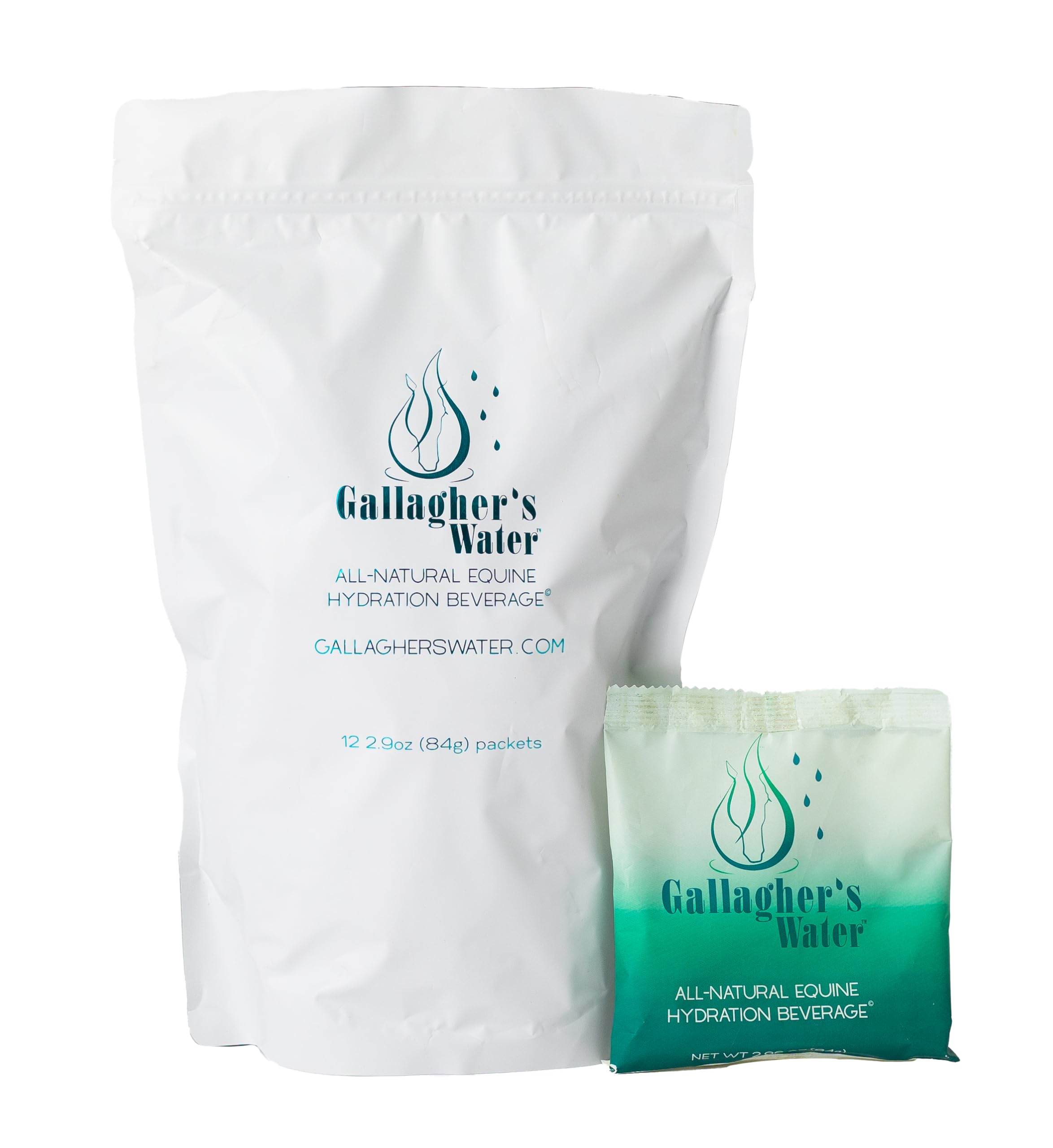 GALLAGHER'S WATER 2 Pack All-Natural Equine Hydration Treat - Enhancement Powder Mix Horse Drink Treat to Help Encourage to Drink Water - Made with All Natural Ingredients, FEI Compliant