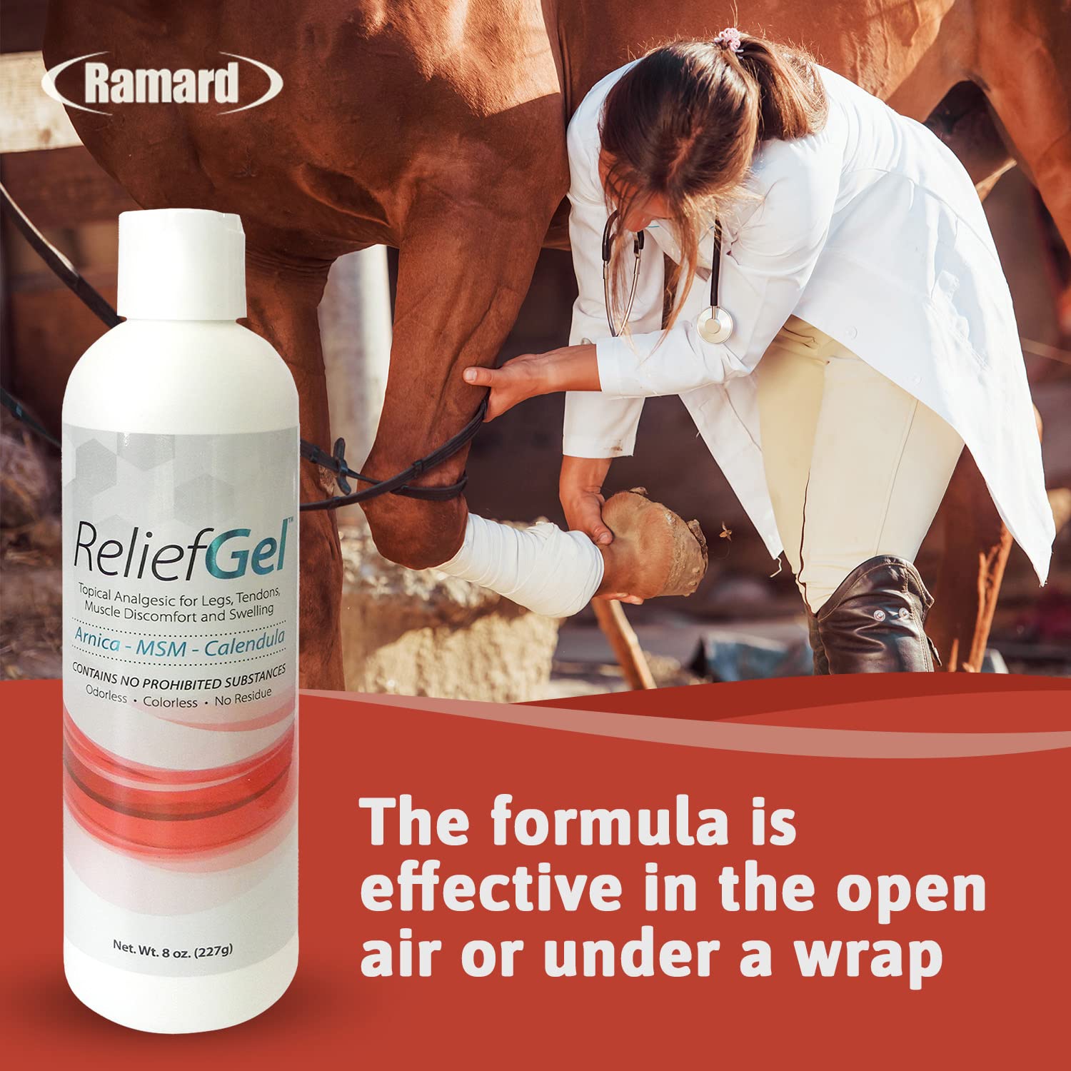Ramard Relief Poultice for Horses -Veterinary Liniment Gel for Horse Muscle, Joint, Tendon & Ligament Care -Equine Poultice Leg Wraps, Gentle Liniment Bentonite Clay, Arnica, Calendula, & MSM 5lbs Tub