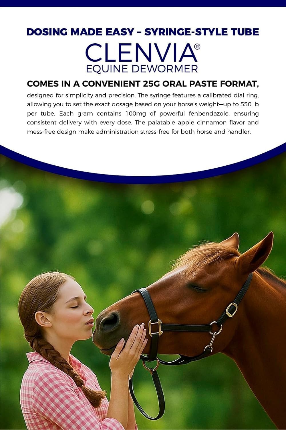 Pasta para caballos al 10% – Jeringas de 25 g – Pasta desparasitante oral para caballos de todas las edades – Cuidado equino fácil de administrar (Paquete de 6)