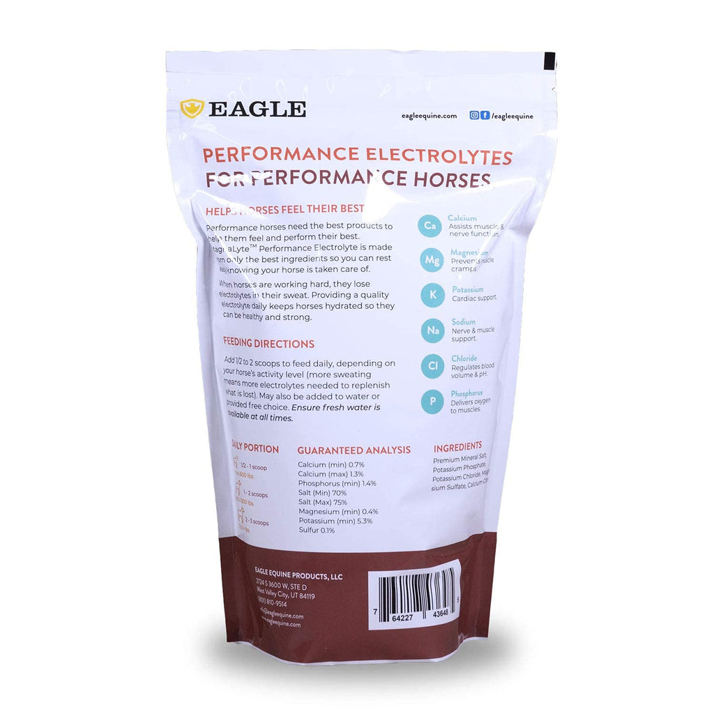 MagnaLyte Sal Suelta y Electrolitos para Caballos de Eagle Equine | Sal Marina Mineral, Oligoelementos, Electrolitos | Bolsa de 4 lb