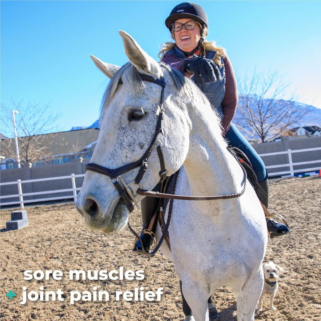 Gel Linimento Veterinario para Caballos | Bálsamo para Músculos Adoloridos | Calor Suavizante, Hecho con Ingredientes a Base de Plantas | Fórmula Nueva y Mejorada