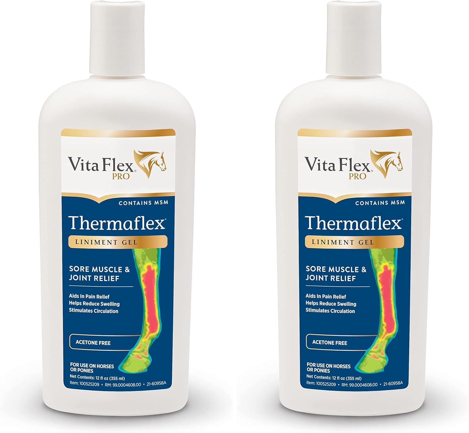 Vita Flex Thermaflex Liniment Gel for Sore Muscles and Joint Relief in Horses 12 Fluid Ounces