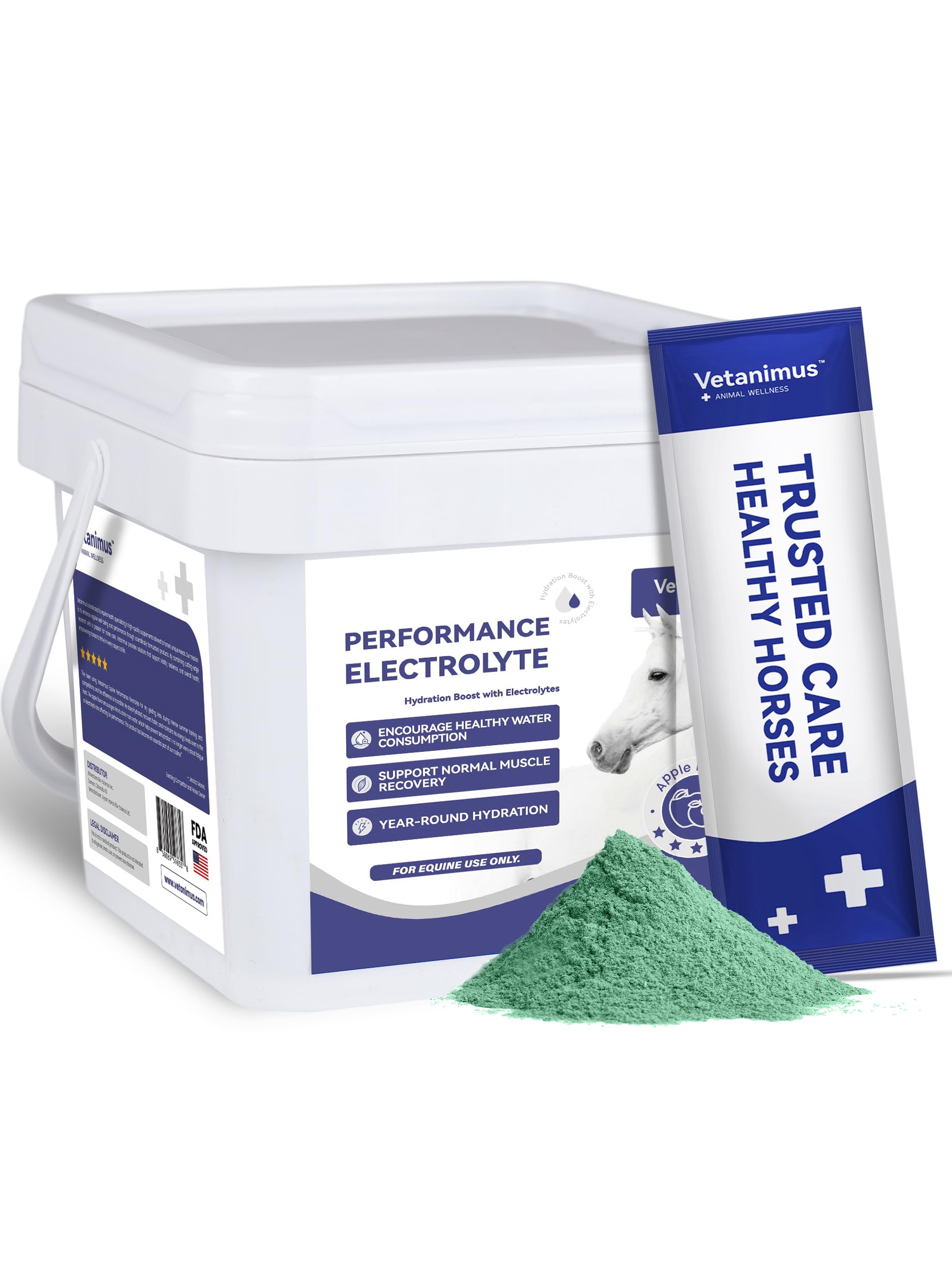 Horse Electrolytes Powder, Electrolyte for Horses with Sodium & Potassium, Equine Hydration Supplement-1400g