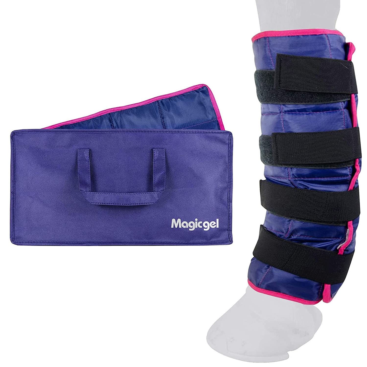 Magic Gel Horse Ice Pack with Carry Case - Single Ice Boots | Cooling Horse Leg Wraps for Hock, Ankle, Knee, Legs, Boots, and Hooves | Horse Tack & Horse Supplies & Ideal Gift for Horse Lovers Women