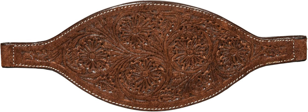 Cabestro Profesional Choice Bronc de Cuero Vuelto y Flores Color Chocolate | S