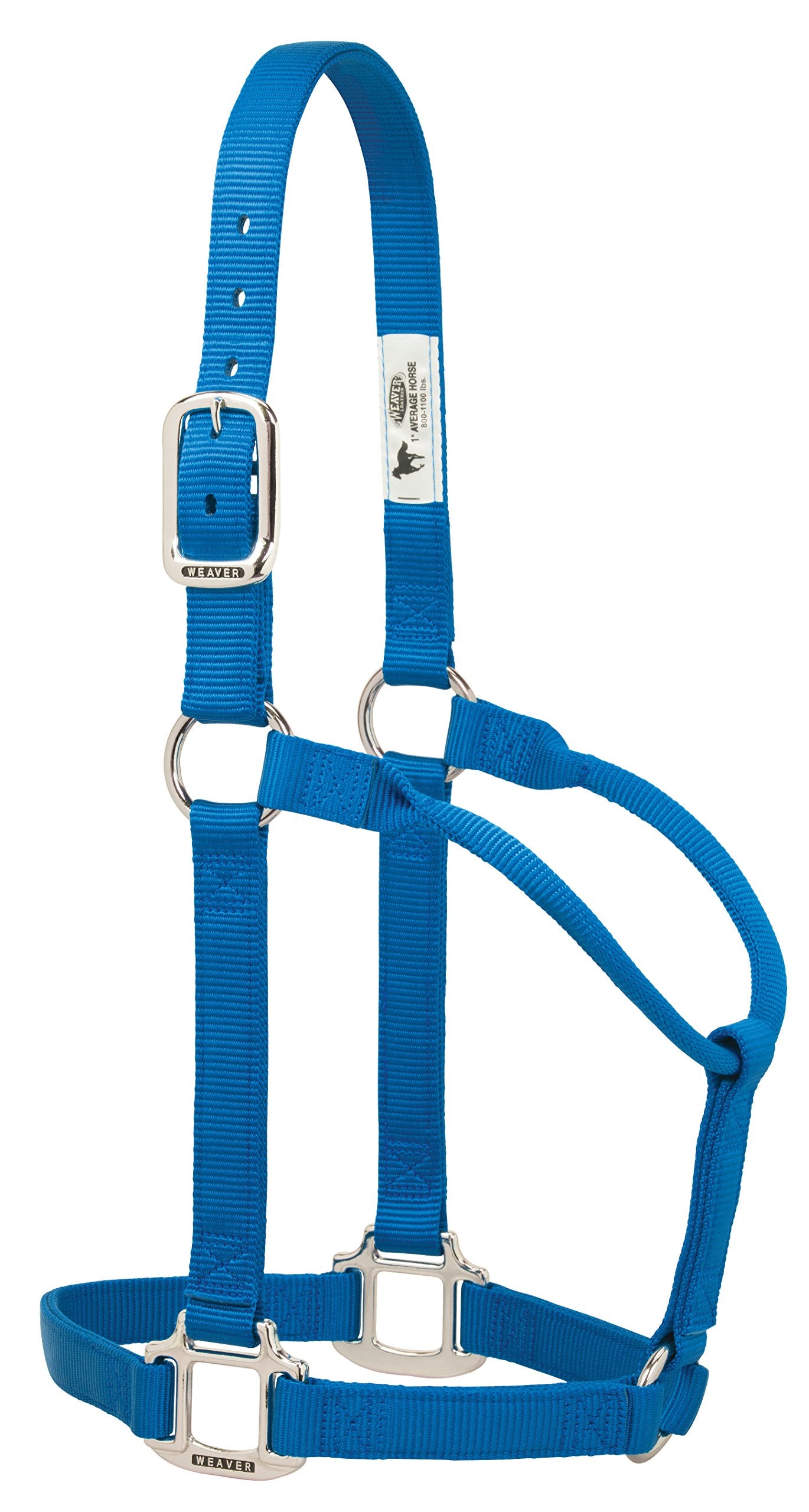 Weaver Leather Original Non-Adjustable Nylon Halter with Chrome Plated Hardware