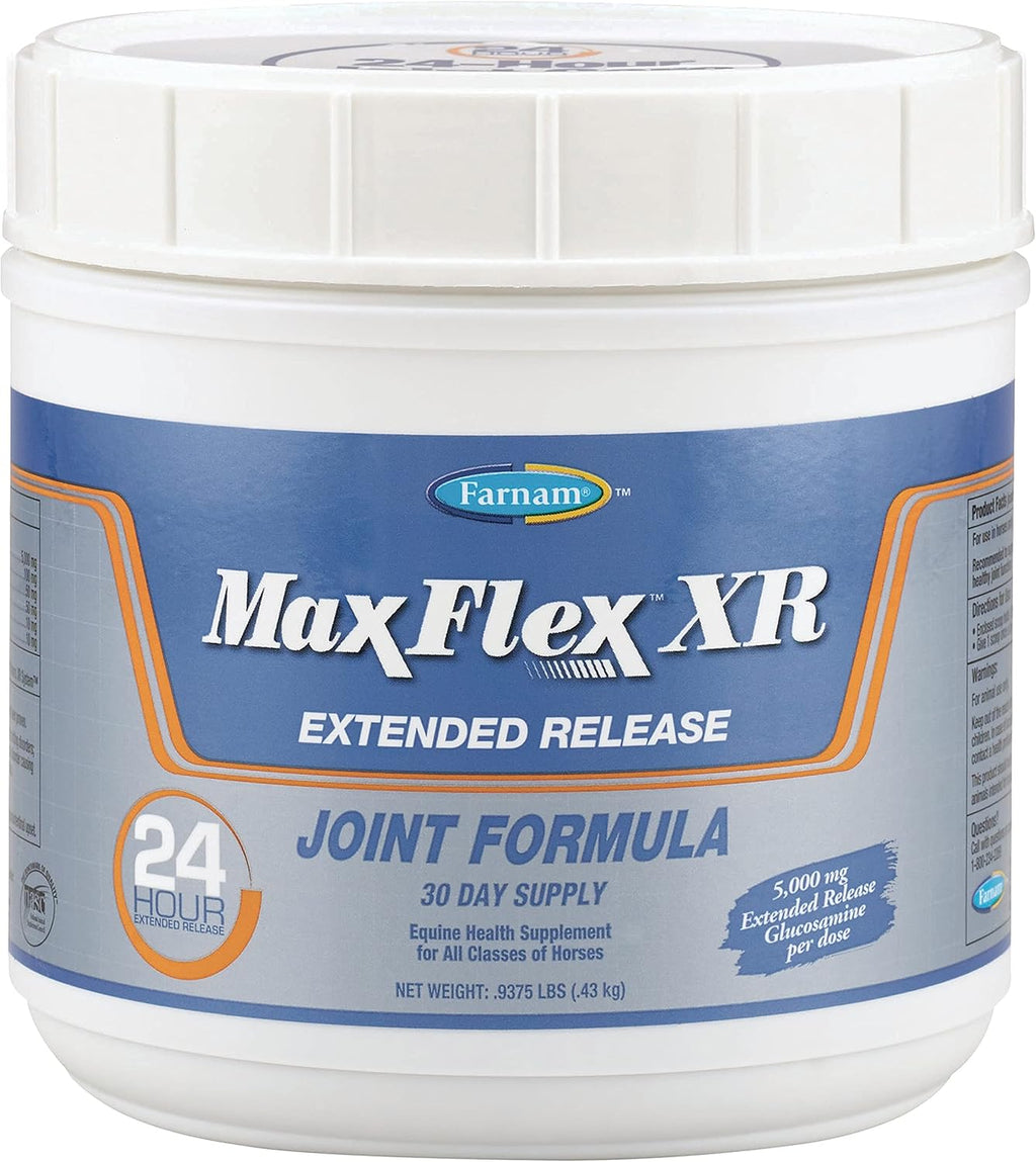 Farnam MaxFlex XR Suplemento Articular de Liberación Prolongada para Caballos, Proporciona un suministro continuo de ingredientes para la salud articular durante 24 horas, 0.9375 libras, Suministro para 30 Días