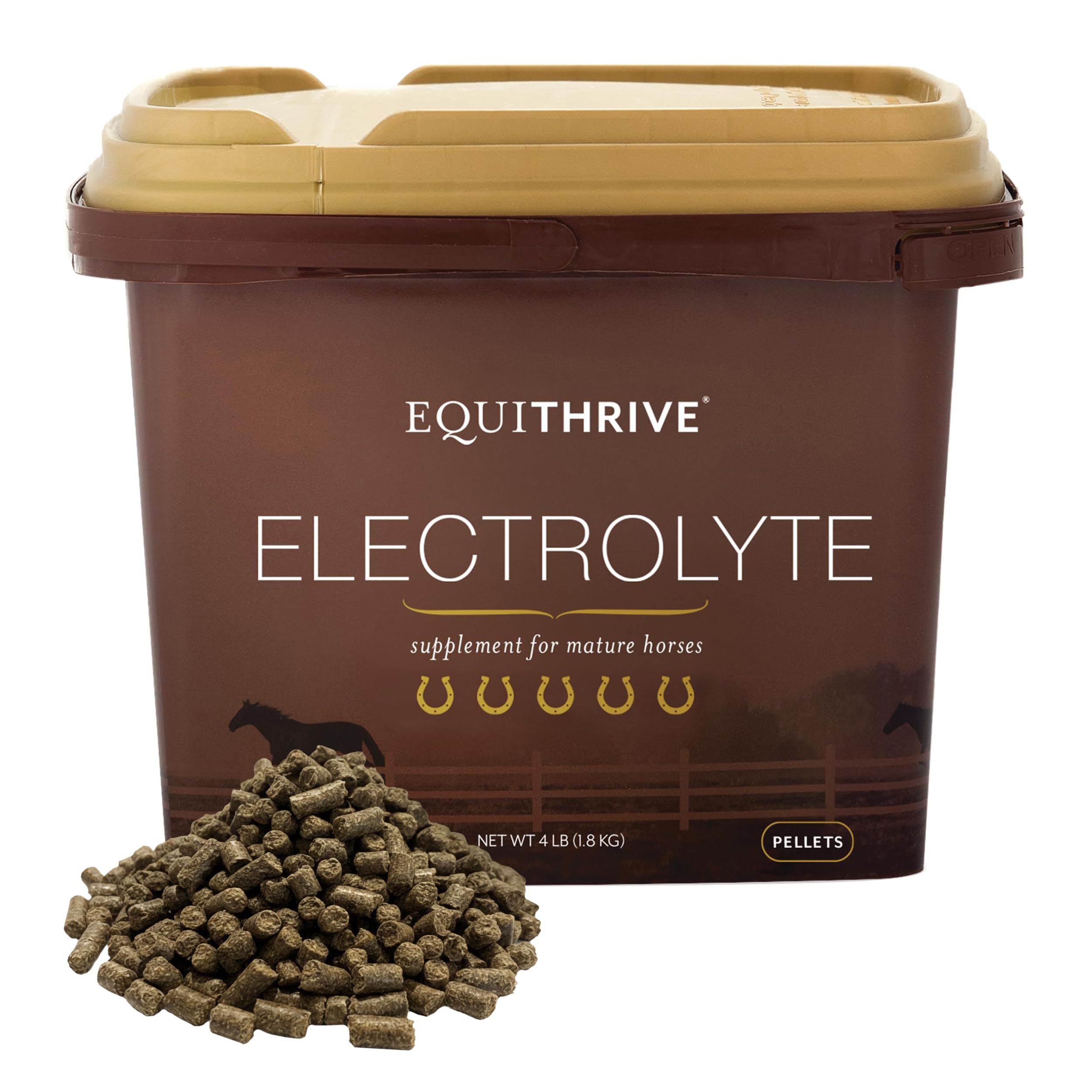 Equithrive Horse Electrolyte Pellets, Vitamins and Minerals Supplement, Equine Feed Supplies for Training and Competition, .5 lbs, 3 Day Supply