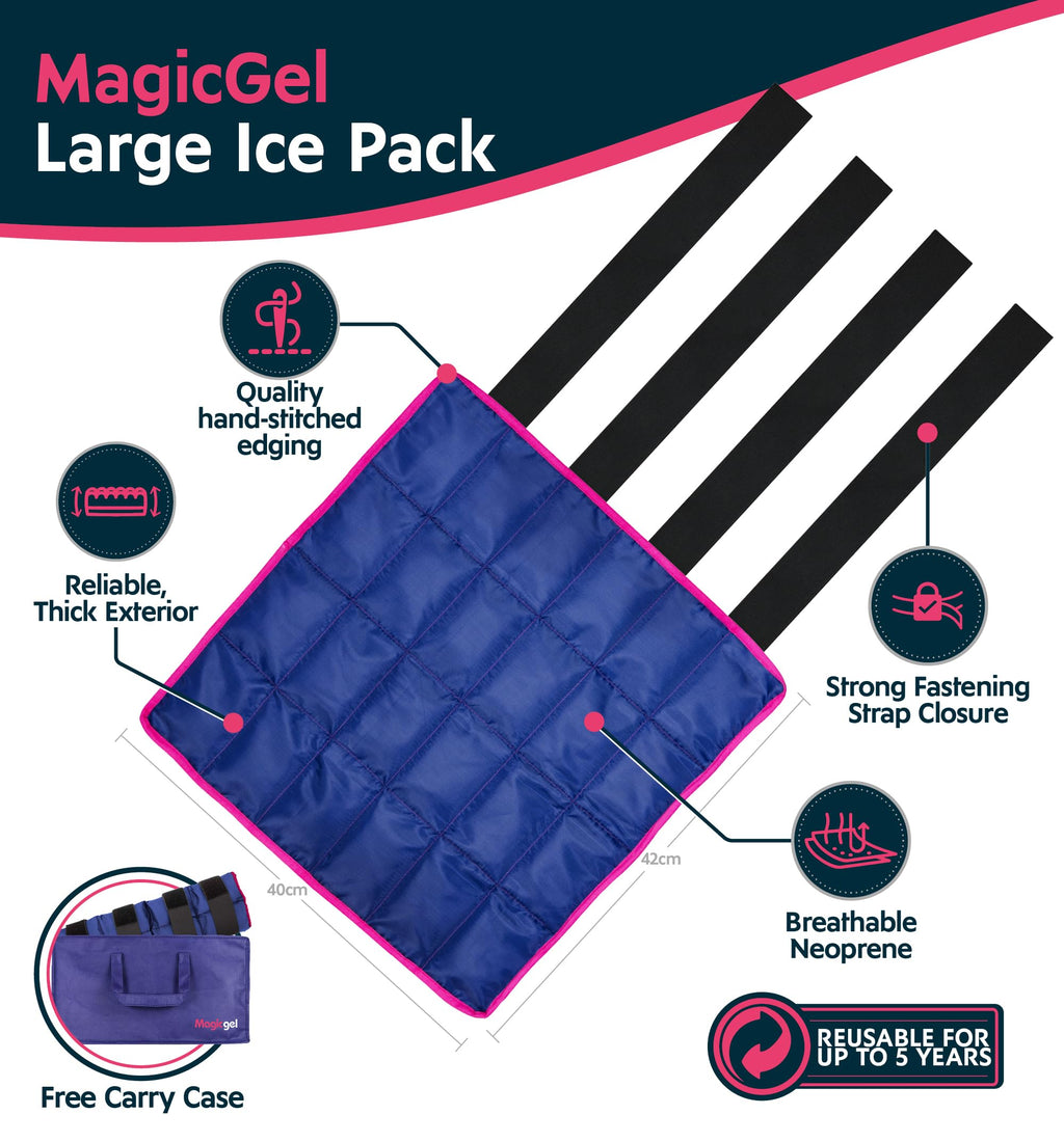 Magic Gel Horse Ice Pack with Carry Case - Single Ice Boots | Cooling Horse Leg Wraps for Hock, Ankle, Knee, Legs, Boots, and Hooves | Horse Tack & Horse Supplies & Ideal Gift for Horse Lovers Women