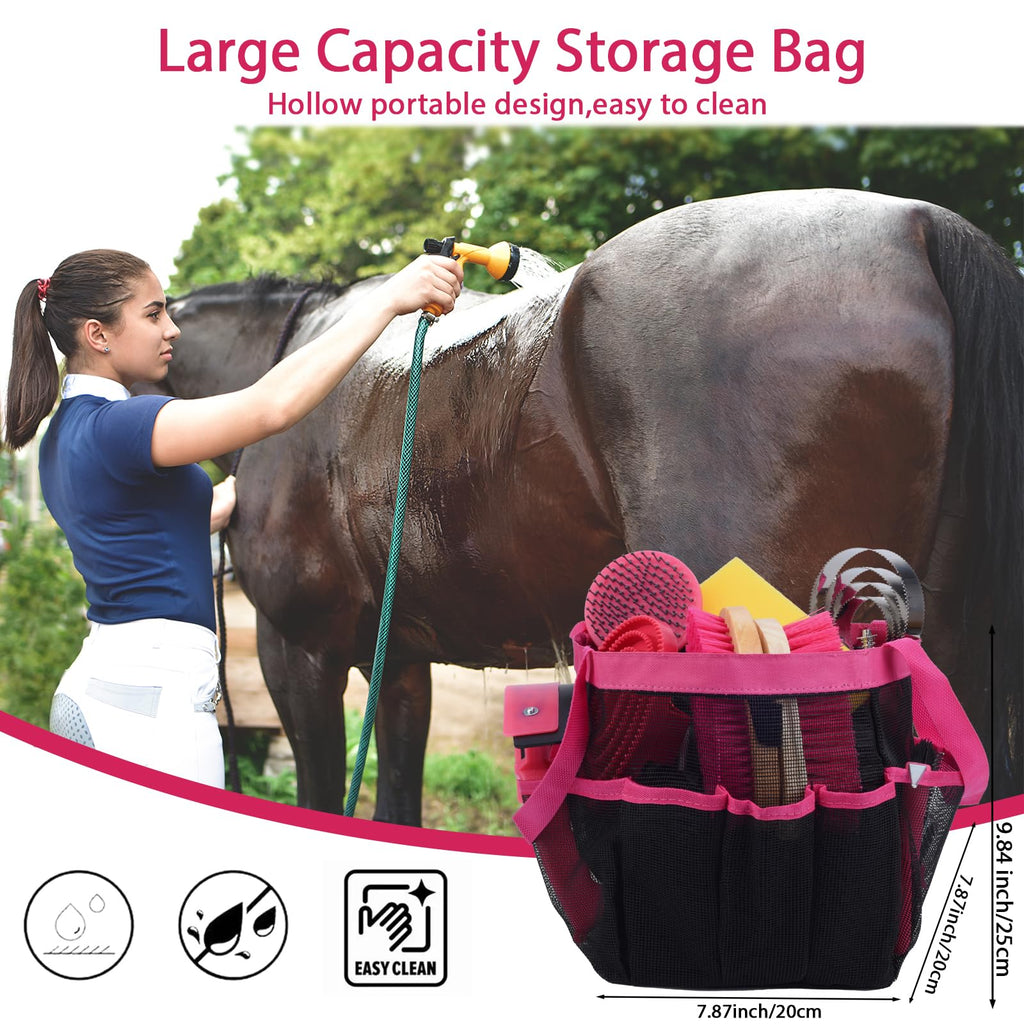 Horse Grooming Kit 13 Piece, Horse Brushes for Grooming Supplies Set with Organizer Bag, Horse Brush & Curry Comb for Effective Cleaning, Gift for Horses Riders Beginners