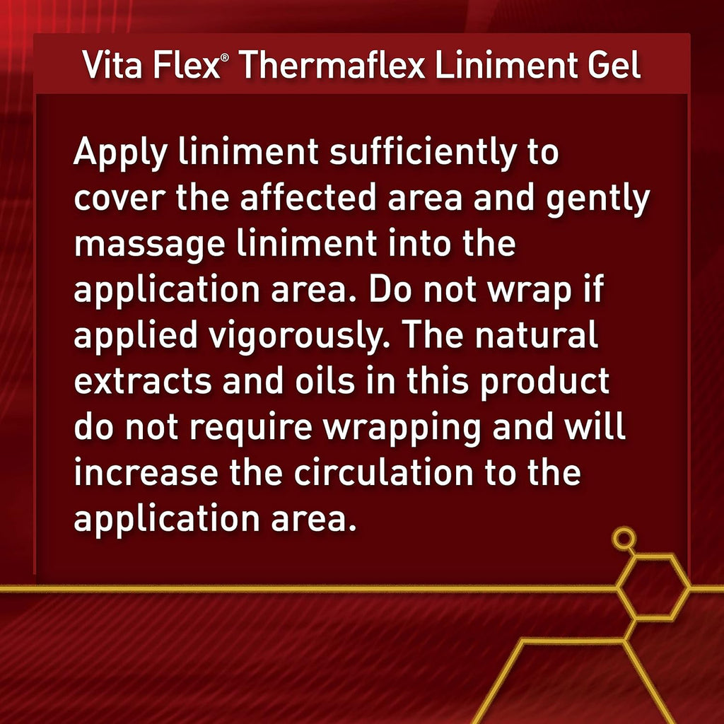 Gel linimento Thermaflex de Vita Flex para el alivio del dolor muscular y articular en caballos, 12 onzas líquidas