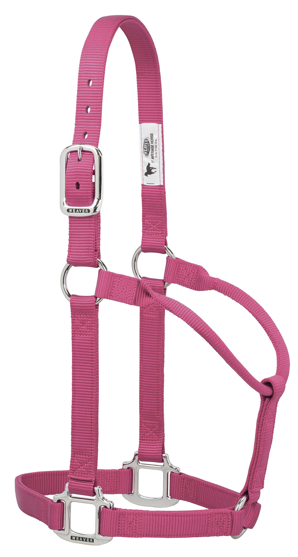 Weaver Leather Original Non-Adjustable Nylon Halter with Chrome Plated Hardware