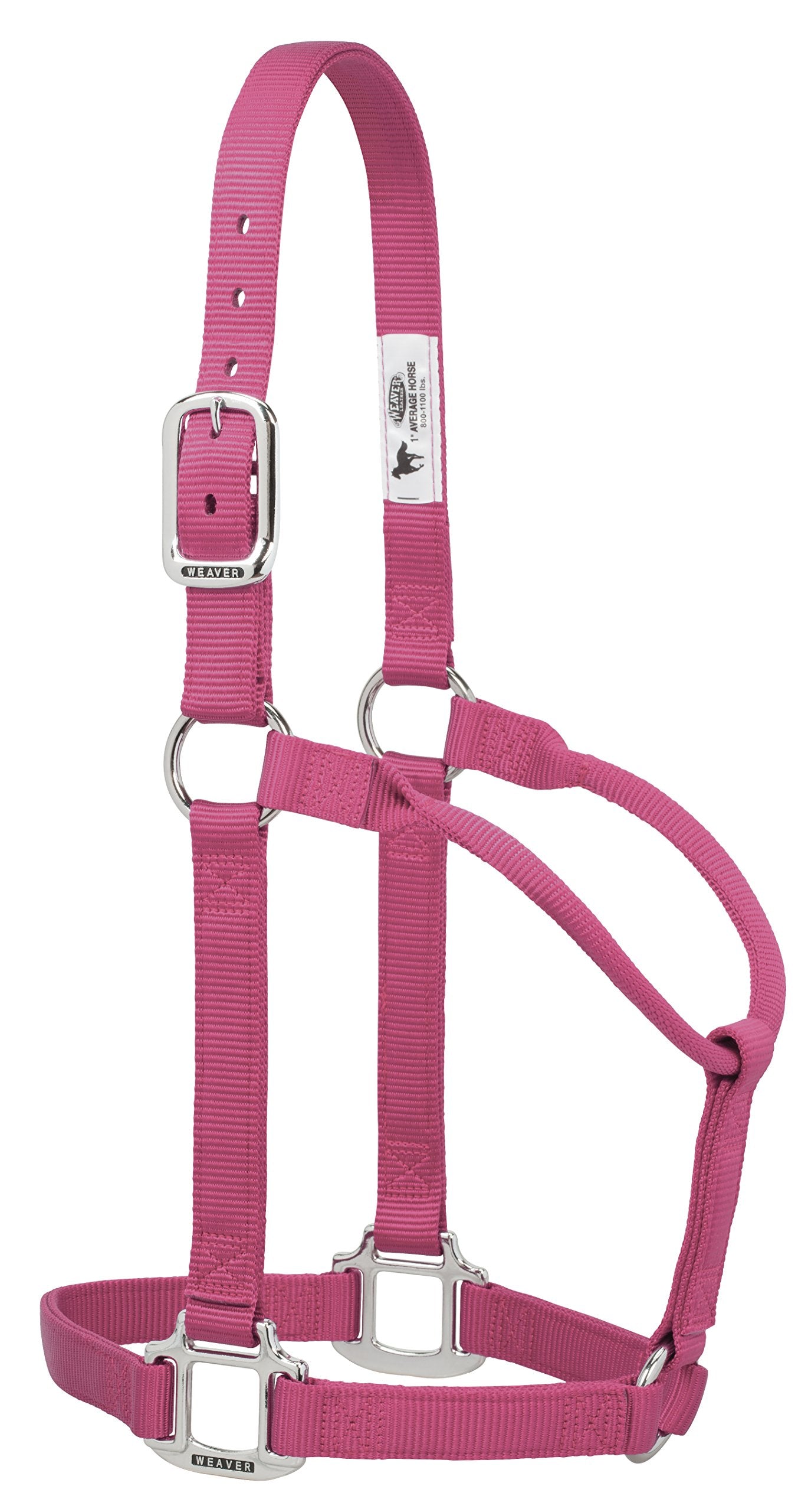 Weaver Leather Original Non-Adjustable Nylon Halter with Chrome Plated Hardware