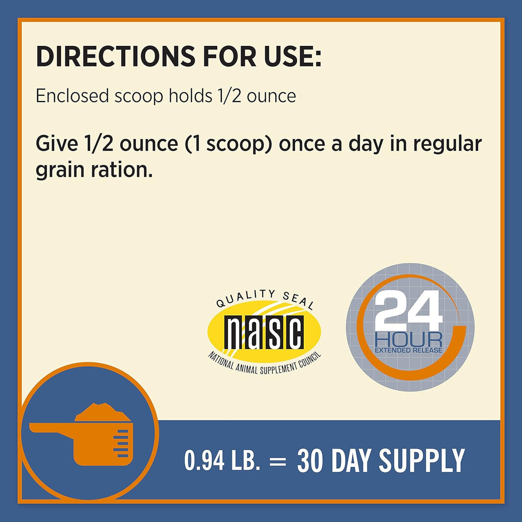 Farnam MaxFlex XR Suplemento Articular de Liberación Prolongada para Caballos, Proporciona un suministro continuo de ingredientes para la salud articular durante 24 horas, 0.9375 libras, Suministro para 30 Días