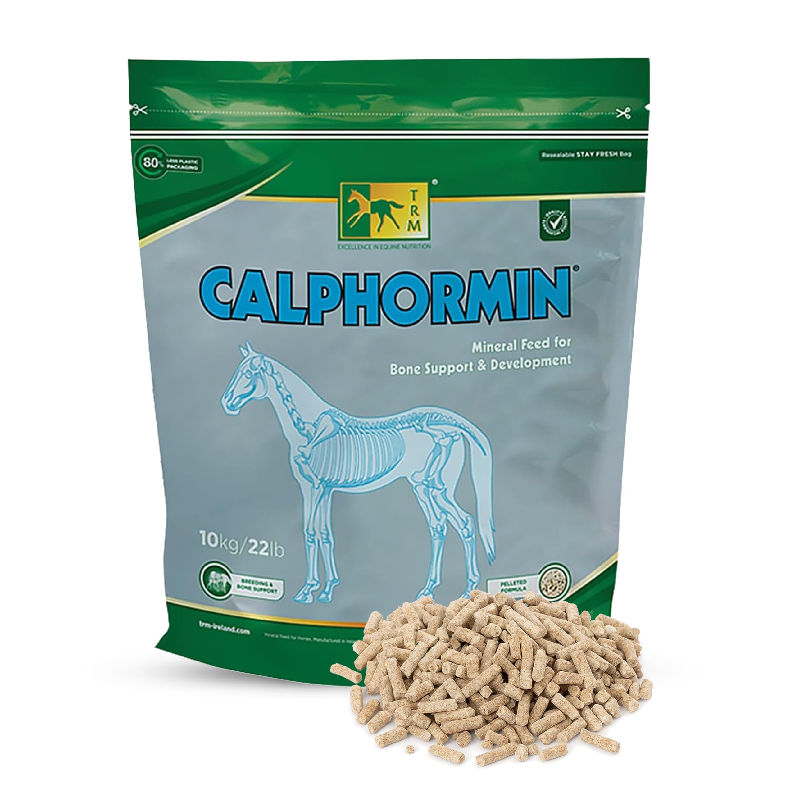 TRM Calphormin Nutrient-Rich Horse Supplement for Optimal Skeletal Development of Young Horses - 22 lb (10 Kg) - Bucket - 22 lb