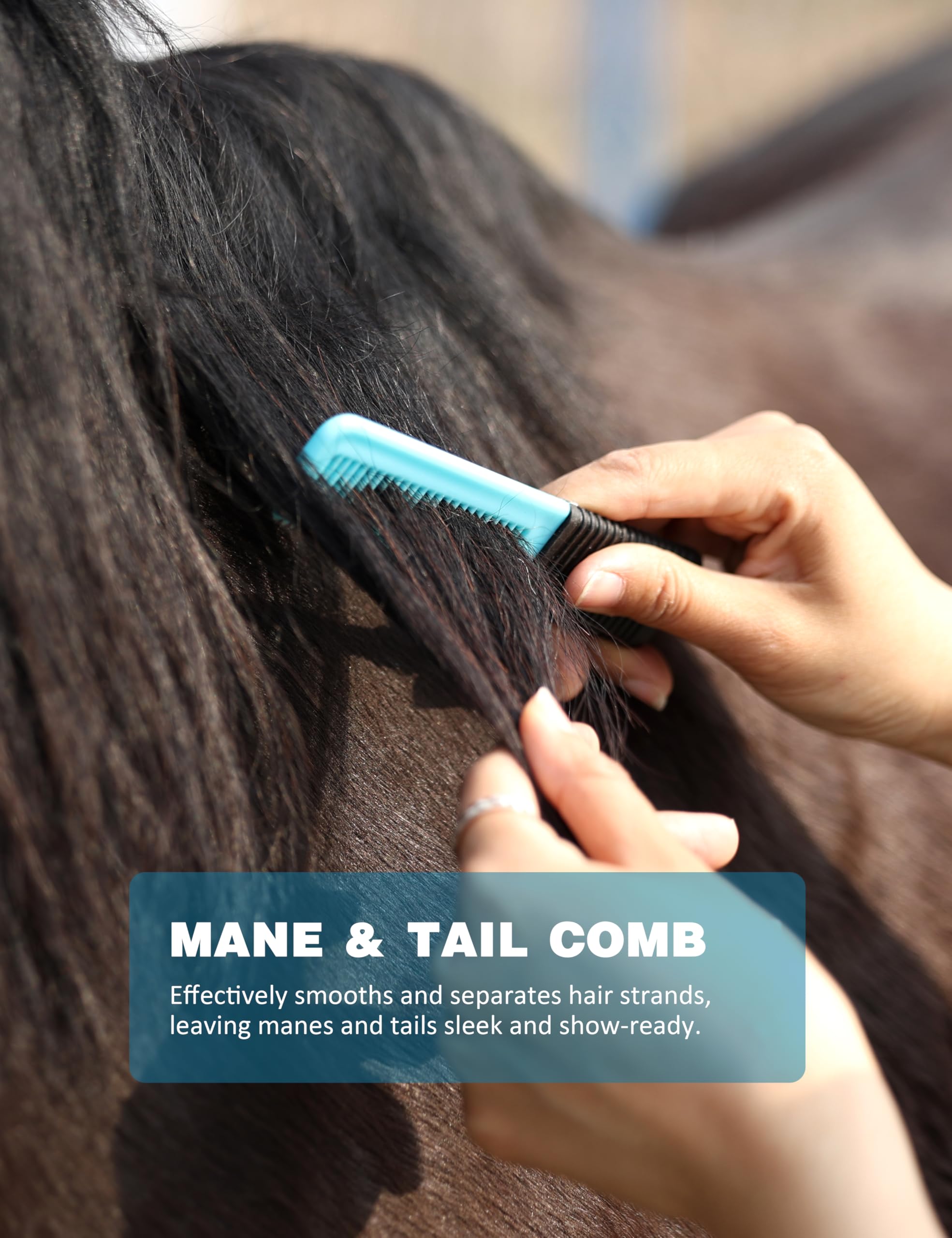 Shinewell Horse Grooming Kit, Complete Horse Brush Set, Equine Grooming Tools for Shedding & Daily Care Orange
