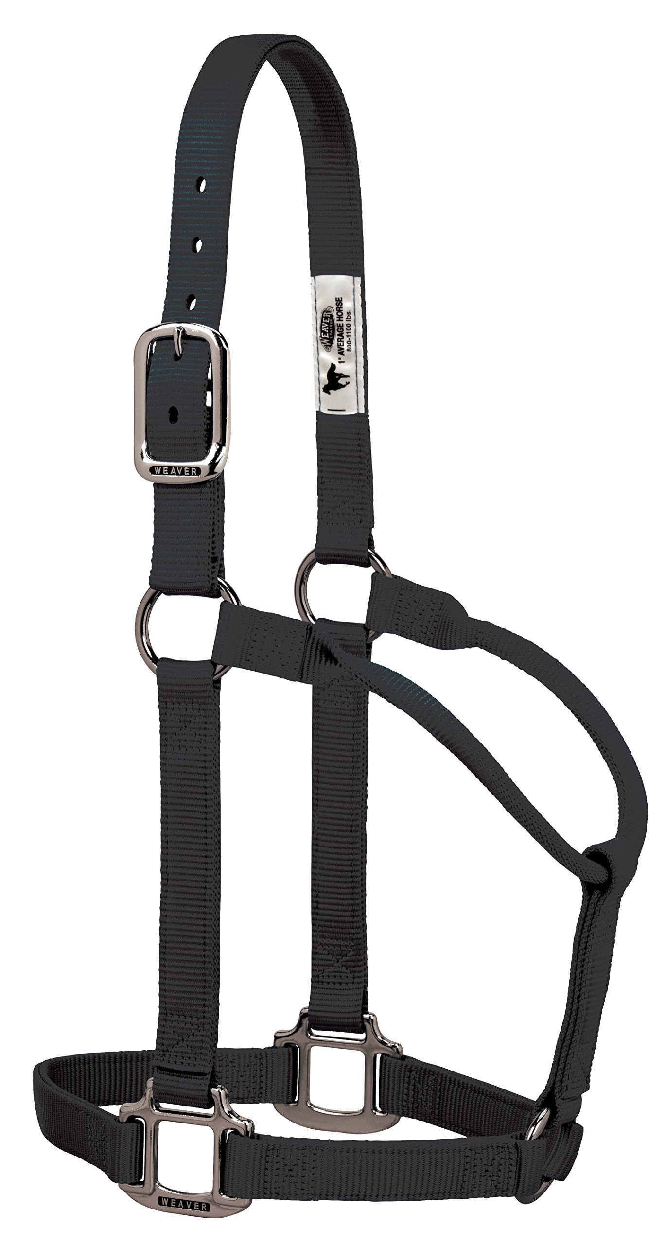 Weaver Leather Original Non-Adjustable Nylon Halter with Chrome Plated Hardware